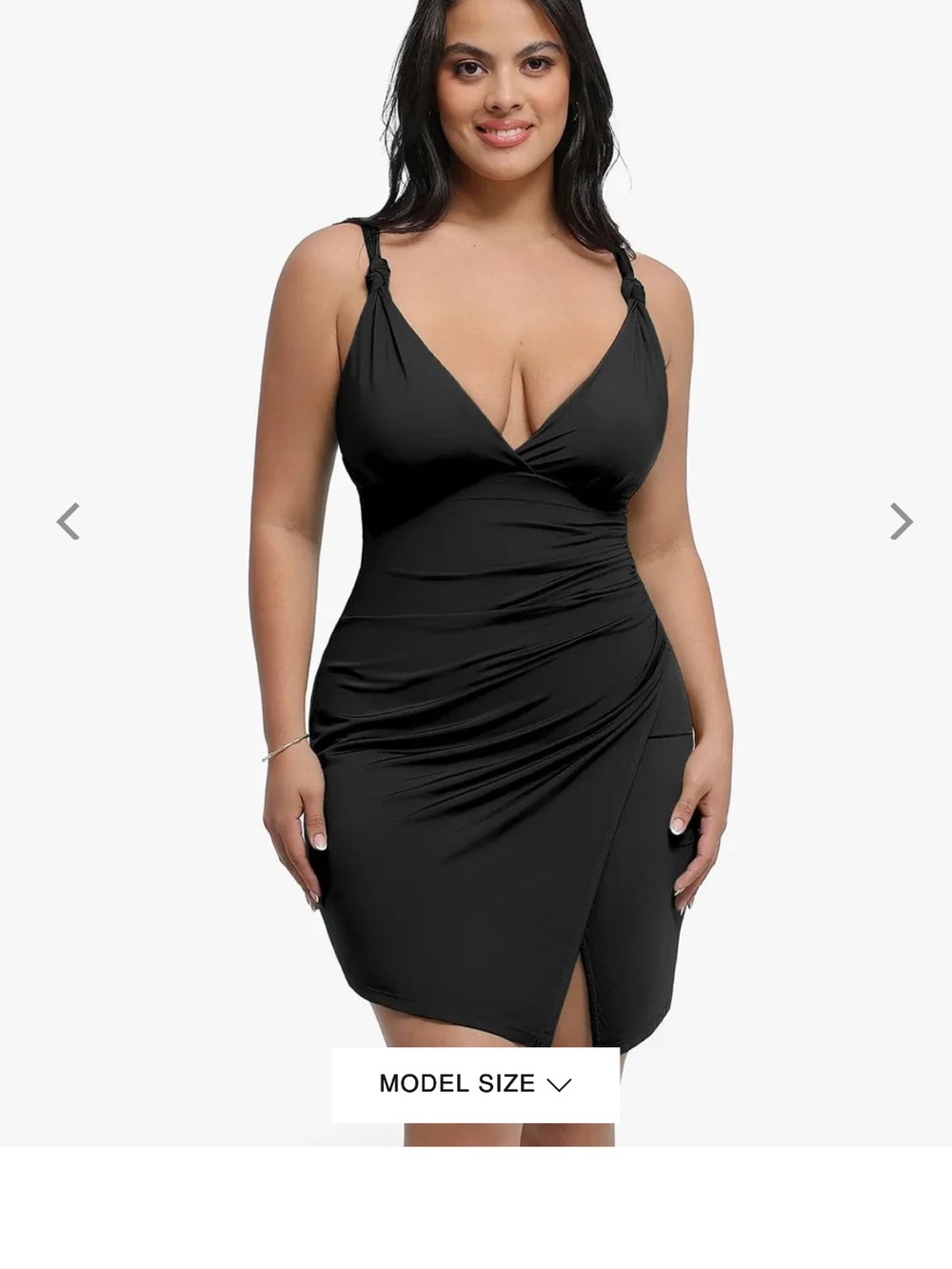 Shapewear Sculpting side slit mini dress